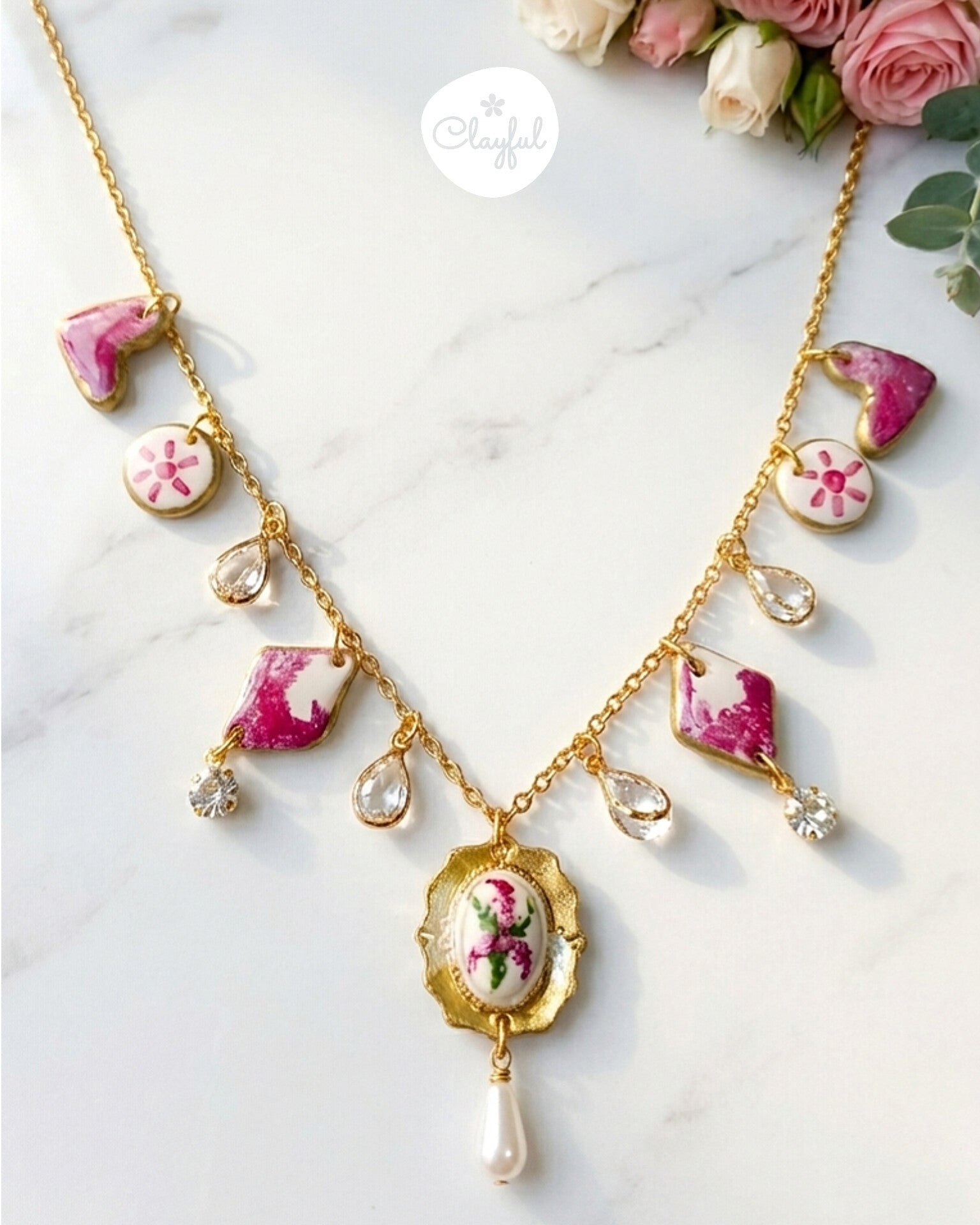 Rosé Charm Necklace