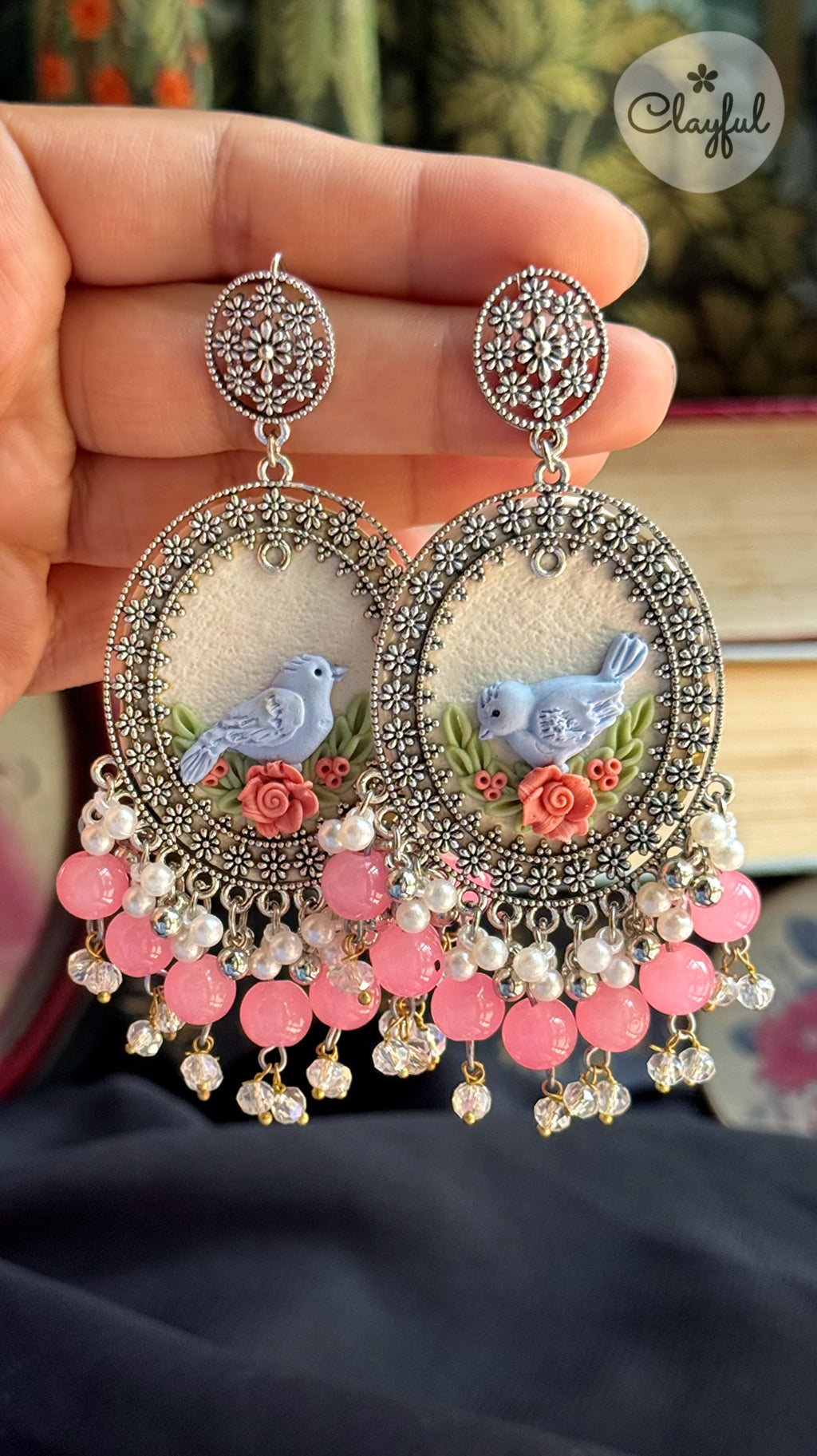 Blue Little Bird Jhumkay