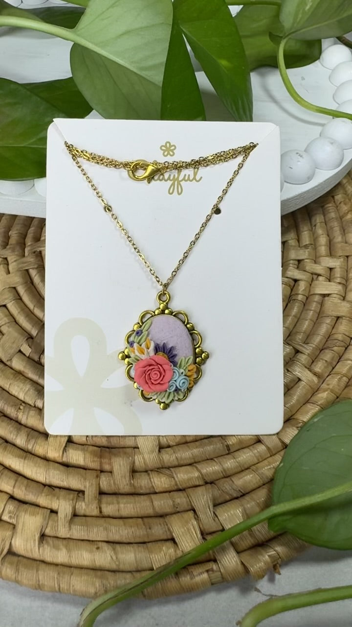 Clayful Pastel Rose Harmony Pendant