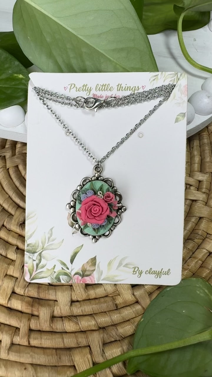 Clayful Rosy Meadow Pendant