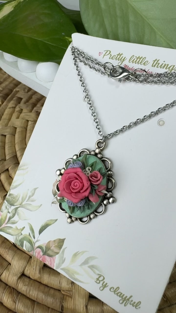 Clayful Rosy Meadow Pendant