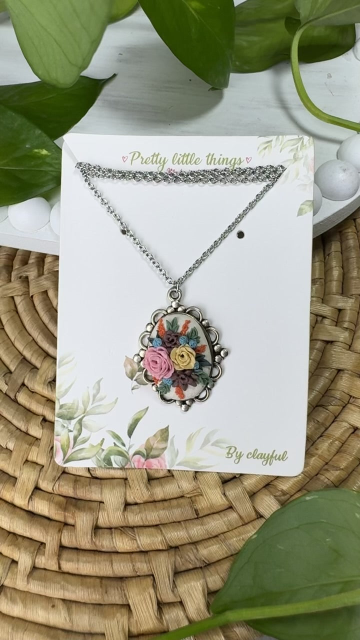 Clayful Enchanted Petal Cluster Pendant