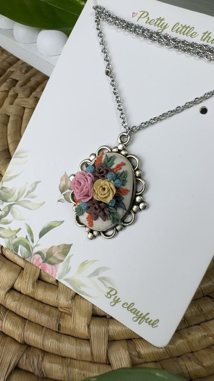 Clayful Enchanted Petal Cluster Pendant