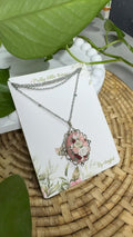 Clayful Blushing Rose Trellis Pendant