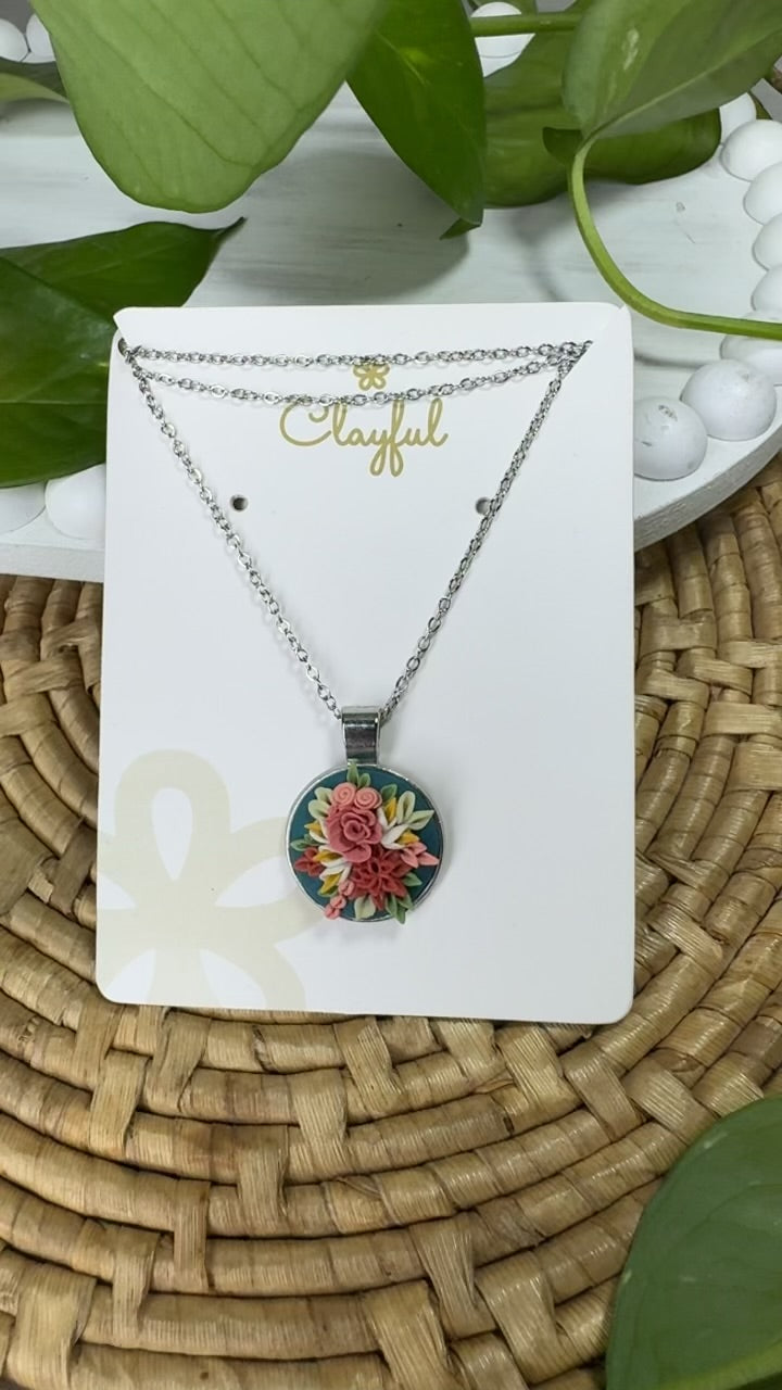 Clayful Petite Rose Garden Pendant