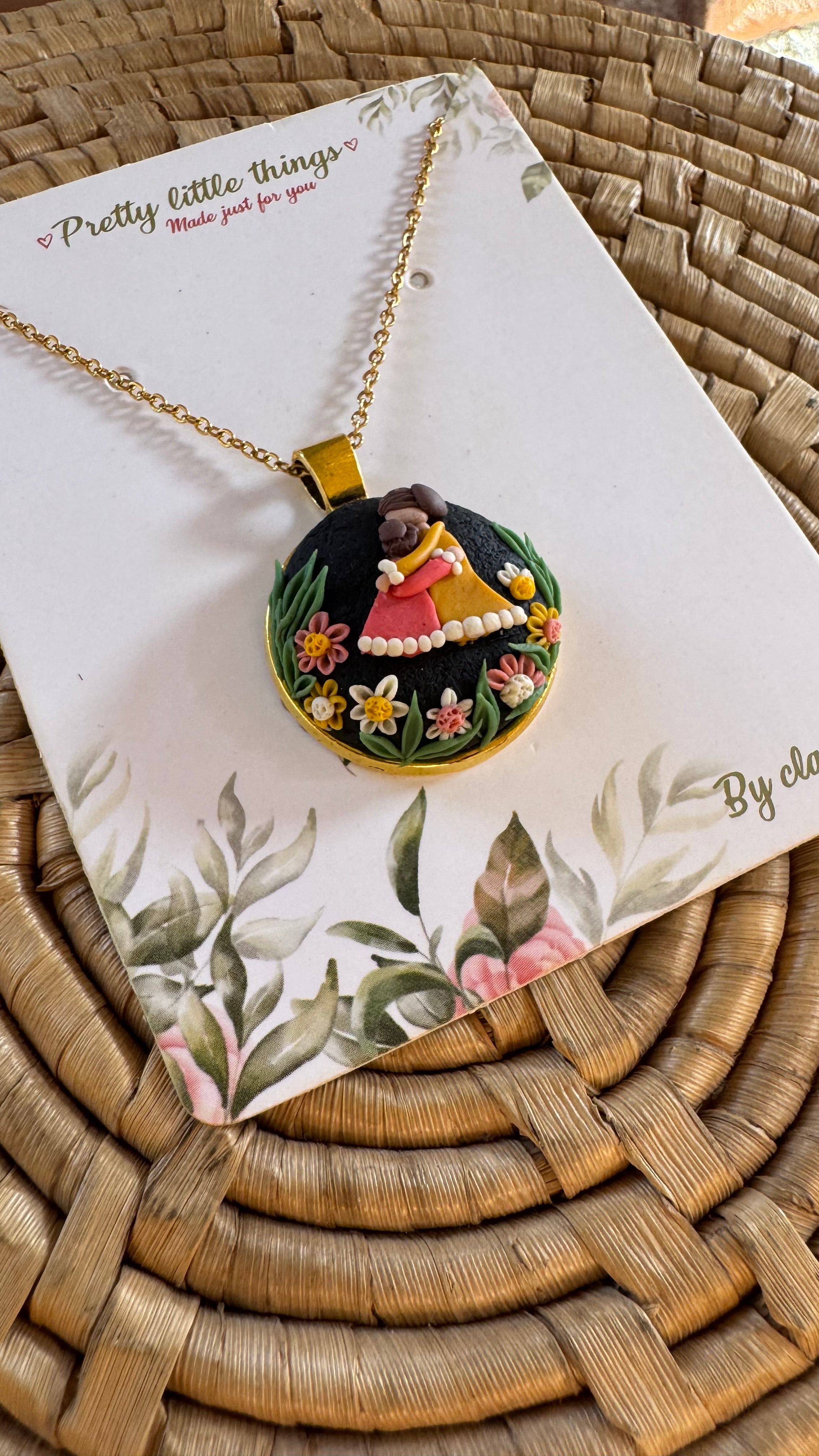 Mother Daughter Fairy Tale Pendant Necklace