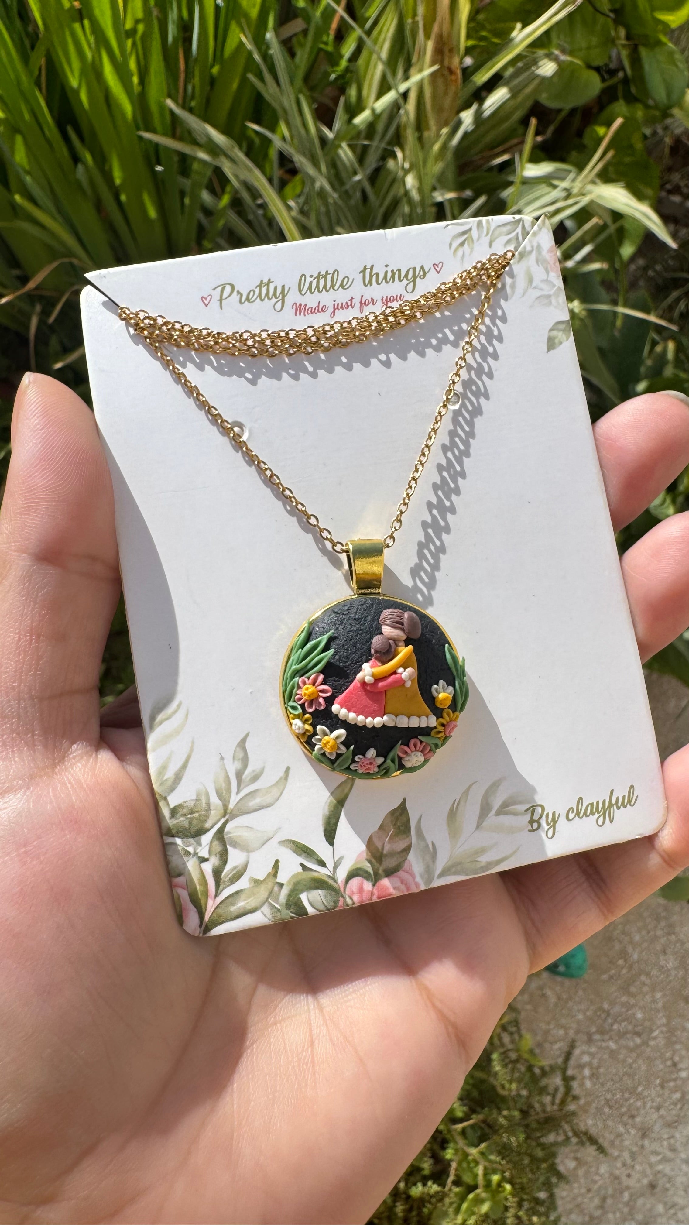 Mother Daughter Fairy Tale Pendant Necklace