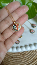 Clayful Coral Blossom Mini Pendant Necklace